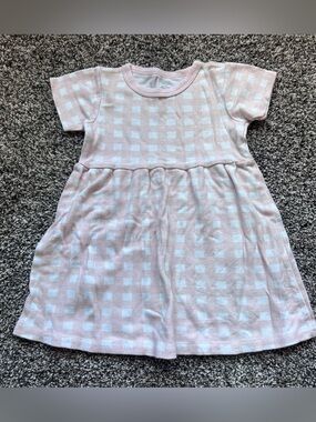 Luvable Friends Pink Gingham Short-Sleeve Dress